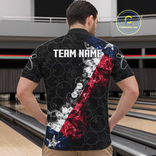 Load image into Gallery viewer, Custom Texas Flag Smoke Bowling Shirts For Men, Patriotic Texas Bowling Team Jersey Polo &amp; 1/4 Zip TDM6474