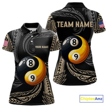 Load image into Gallery viewer, Personalized Funny Yin And Yang Tribal Billiard Shirt For Women Custom 8 Ball &amp; 9 Ball Pool Jerseys TDM4506