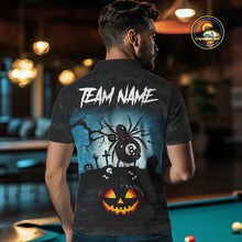 Load image into Gallery viewer, Personalized Funny Halloween Billiard Shirt For Men Custom Spider 8 Ball Pool Team Jerseys TDM4507
