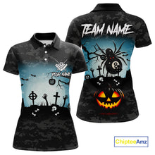 Load image into Gallery viewer, Personalized Funny Halloween Billiard Shirt For Women Custom Spider 8 Ball Pool Team Jerseys TDM4507