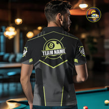 Load image into Gallery viewer, Billiard Jerseys For Men Custom Polo &amp; 1/4 Zip Billiard Shirt, Team Pooler Short Sleeve|Green Neon TDM4741