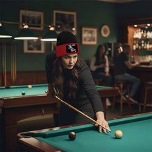Load image into Gallery viewer, Personalized Skull 9 Ball Billiard Knit Beanie Hat With Rectangle Patch Custom Billiard Knit Cap TDM4941