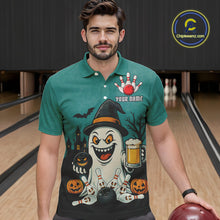 Load image into Gallery viewer, Funny Ghostly Beer Bowling Halloween Shirt For Men Custom Bowling Team Jersey Outfit TDM4945
