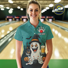 Load image into Gallery viewer, Funny Ghostly Beer Bowling Halloween Shirt For Women Custom Bowling Team Jersey Outfit TDM4945