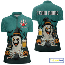 Load image into Gallery viewer, Funny Ghostly Beer Bowling Halloween Shirt For Women Custom Bowling Team Jersey Outfit TDM4945