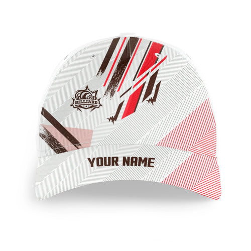 Personalized Red Billiard Jerseys Baseball Caps For Men And Women Custom Top Hats Billiards Gifts TDM1753