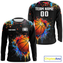 Load image into Gallery viewer, Funny Colorful Paint Splash Basketball Shirt Custom Name And Number Best Basketball Team Jersey TDM5673