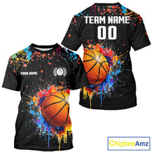Load image into Gallery viewer, Funny Colorful Paint Splash Basketball Shirt Custom Name And Number Best Basketball Team Jersey TDM5673
