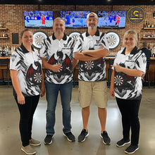 Load image into Gallery viewer, Personalized Dragon Darts Jersey For Women Custom Darts Polo &amp; Quarter Zip Team Shirts |Red TDM6310