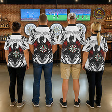 Load image into Gallery viewer, Personalized Dragon Darts Jersey For Women Custom Darts Polo &amp; Quarter Zip Team Shirts |Red TDM6310