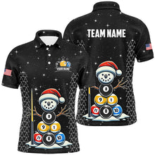 Load image into Gallery viewer, Custom Galaxy Funny Snow Billiard Balls Christmas Pool Shirts For Men, Xmas Billiard Shirts Jerseys TDM2963