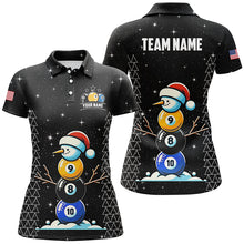 Load image into Gallery viewer, Custom Galaxy Christmas Billiard 8 Ball 9 Ball &amp; 10 Ball Shirts For Women Funny Xmas Billiard Jerseys TDM2964