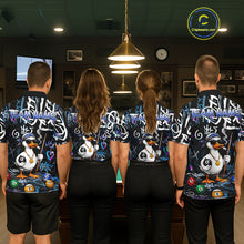 Load image into Gallery viewer, Colorful Graffiti Funny Duck 8 Ball Billiard Shirt For Men Custom Pool Team Jersey Polo &amp; 1/4 Zip TDM6497