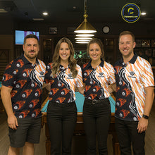 Load image into Gallery viewer, Personalized Fire Flame 8 Ball Pool Billiard Shirt For Men, Billiard Team Jersey Polo &amp; 1/4 Zip TDM5926