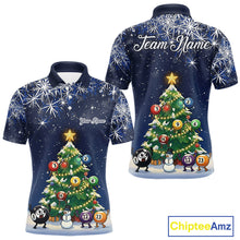 Load image into Gallery viewer, Funny Christmas Billiard Balls Pine Tree Pool Shirt For Men Custom Xmas Billiard Shirts Gifts TDM5215