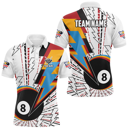Personalized 8 Ball Pool Men Billiard Shirts Custom Unique Colorful Jerseys Billiard Team Shirts TDM2027