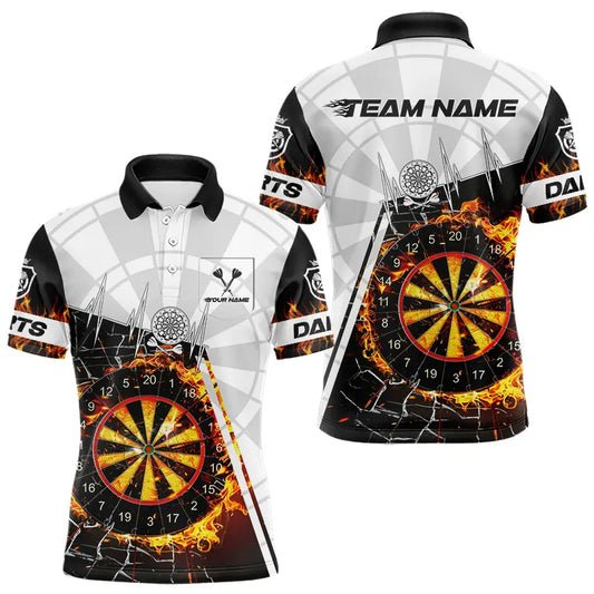 Personalized Dartboard Fire Break Glass Dart Shirts For Men Darts Jerseys TDM3607