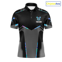 Load image into Gallery viewer, Personalized Holographic Darts Jersey Custom Darts Shirt For Men Team Polo &amp; Quarter Zip Shirt TDM6126