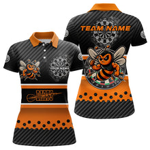 Load image into Gallery viewer, Black Orange Darts Bee Custom Name Darts Shirts For Women, Funny Darts Apparel, Best Darts Gifts TDM3263