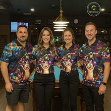 Load image into Gallery viewer, Colorful Billiard Jersey Custom Funny Cat Graffiti Billiard Polo &amp; Quarter Zip Shirts For Women TDM6564