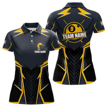 Load image into Gallery viewer, 9 Ball Billiard Jerseys For Women Custom Polo &amp; Quarter-Zip Billiard Team Shirts, 9 Ball Pool Shirt TDM3615
