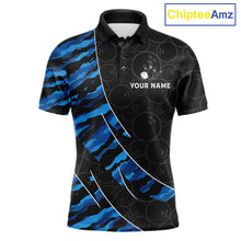 Load image into Gallery viewer, Texas Flag Blue Camo Bowling Shirt For Men Custom Patriotic Bowling Team Jersey Polo &amp; 1/4 Zip TDM6387