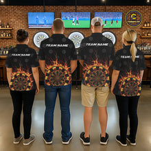 Load image into Gallery viewer, Personalized Flame Darts Polo &amp; Quarter Zip Custom Darts Shirt For Women, Darts Team Jersey TDM5536