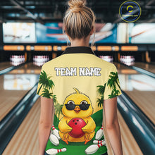 Load image into Gallery viewer, Custom Cute Chicken Summer Bowling Shirts For Women, Funny Bowling Team Jersey Polo &amp; 1/4 Zip TDM6591