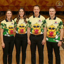 Load image into Gallery viewer, Custom Cute Chicken Summer Bowling Shirts For Men, Funny Bowling Team Jersey Polo &amp; 1/4 Zip TDM6591