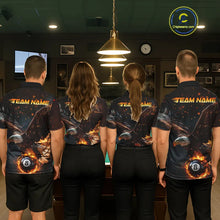 Load image into Gallery viewer, Personalized Fire 8 Ball Eagle Billiard Shirt For Men Custom Pool Team Jersey Polo &amp; 1/4 Zip TDM6407