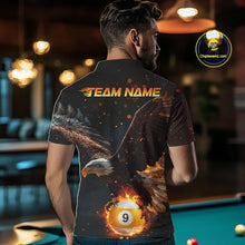 Load image into Gallery viewer, Personalized Fire 9 Ball Eagle Billiard Shirt For Men Custom Pool Team Jersey Polo &amp; 1/4 Zip TDM6408