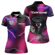 Load image into Gallery viewer, Personalized Pink Thunder Lightning Tornado Custom Funny Dart Shirts For Women, Cool Dart Team Jersey TDM3652