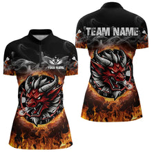 Load image into Gallery viewer, Personalized Fire Dartboard Dragon Dart Shirts For Women Custom Dart Team Jersey Polo &amp; Quarter Zip TDM3808