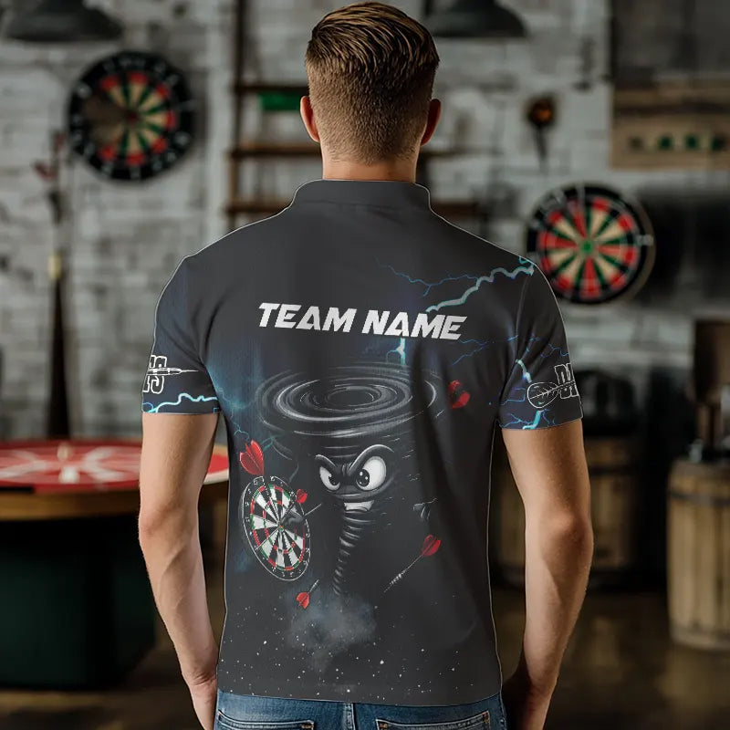 Personalized Thunder Lightning Tornado Custom Funny Dart Shirts For Men, Cool Dart Team Jerseys TDM3109