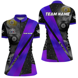 Best Custom Billiard Jerseys Uniform For Women, Personalized Tournament Billiard Shirts |Purple TDM2143