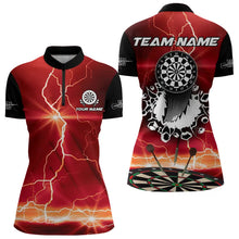 Load image into Gallery viewer, Custom Funny Lightning Dart Shirt With Pocket Option For Women, Darts Jersey TDM3673
