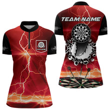 Load image into Gallery viewer, Custom Funny Lightning Dart Shirt With Pocket Option For Women, Darts Jersey TDM3673