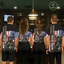 Load image into Gallery viewer, Camo Grim Reaper 8 Ball Billiard Shirt For Men Custom American Flag Pool Team Jersey Polo, 1/4 Zip TDM6246