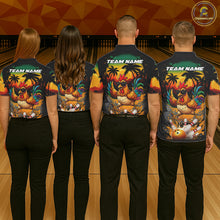 Load image into Gallery viewer, Funny Chicken Sunset Tropical Bowling Jersey For Men Custom Bowling Team Shirts Polo &amp; 1/4 Zip TDM6458