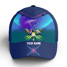 Load image into Gallery viewer, Personalized  Neon Light Billiard 3D All Over Print Hats Custom Name Billiard Classic Caps TDM0282