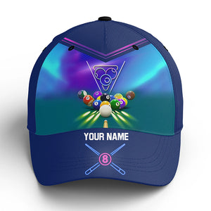 Personalized  Neon Light Billiard 3D All Over Print Hats Custom Name Billiard Classic Caps TDM0282