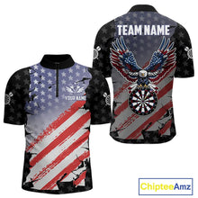 Load image into Gallery viewer, Personalized American Flag Eagle Darts Shirt For Men Custom Patriotic Darts Team Jersey Team  TDM5149