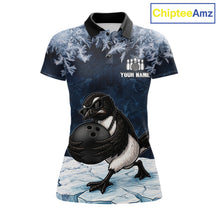 Load image into Gallery viewer, Funny Great Auk Icy Bowling Ball Shirts For Women Custom Snowflake Bowling Jersey, Gift For Bowlers NYN3172