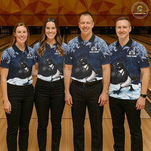 Load image into Gallery viewer, Funny Great Auk Icy Bowling Ball Shirts For Women Custom Snowflake Bowling Jersey, Gift For Bowlers NYN3172