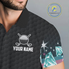 Load image into Gallery viewer, Funny Pink And Turquoise Diamonds Men Golf Polo Shirts Custom Team Golf Shirt, Golfing Gifts TDM6471