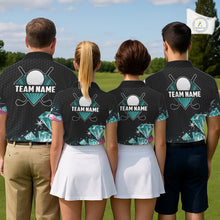 Load image into Gallery viewer, Funny Pink And Turquoise Diamonds Men Golf Polo Shirts Custom Team Golf Shirt, Golfing Gifts TDM6471