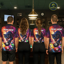 Load image into Gallery viewer, Colorful Billiard Balls Panther 8 Ball Pool Shirt For Women Custom Billiard Jersey Polo &amp; 1/4 Zip TDM5669
