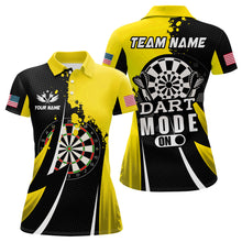 Load image into Gallery viewer, Personalized Yellow Dart Mode On Women Darts Polo &amp; Quarter-Zip Shirt Custom Darts Jersey Team Shirts TDM1654