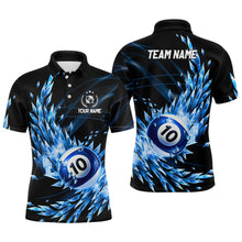 Load image into Gallery viewer, 3D Blue Frozen Ice Men Billiard Shirts Personalized 10 Ball Pool Billiard Attire Jerseys TDM1773
