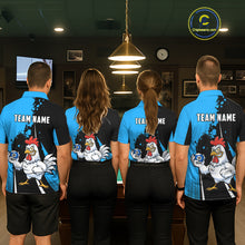 Load image into Gallery viewer, Blue Funny 10 Ball Pool Chicken Billiard Shirt For Women, Billiard Team Jersey Polo &amp; 1/4 Zip TDM6303